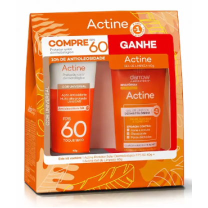 KIT ACTINE PROT SOLAR 60+GEL LIMP 40G