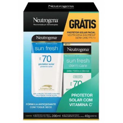 KIT NEUTROGENA SUN FRESH 70 200ML+70 40G
