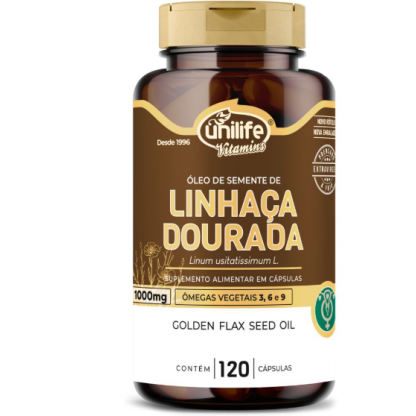 OLEO DE LINHACA DOURADA 1000MG 120 CPS