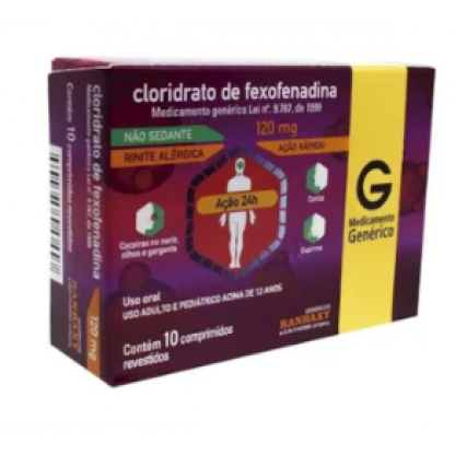 FEXOFENADINA 120MG 10 COMP. RANBAXY