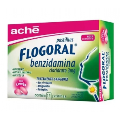 FLOGORAL 12 PASTILHAS CEREJA
