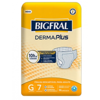 FRALDA GERIAT BIGFRAL DERMA PLUS G C/7