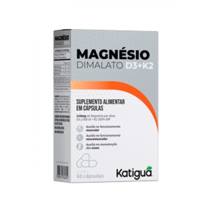 MAGNESIO KATIGUA DIMALATO D3+K2 C/60CAPS