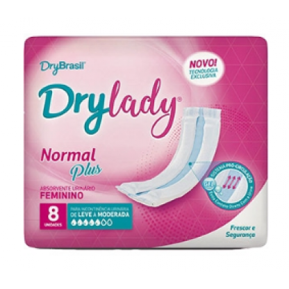 ABSORVENTE FEMININO DRYLADY C/8