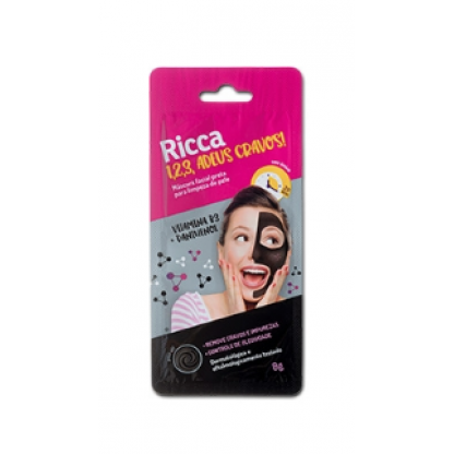MASC FACIAL RICCA 8GR PRETA LIMPEZA PELE