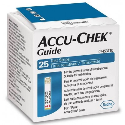 ACCU-CHEK GUIDE 25 TIRAS