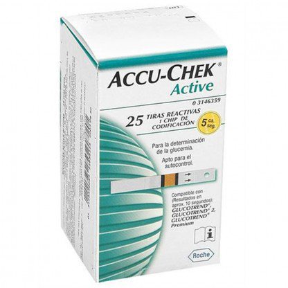 ACCU-CHEK ACTIVE 25 TIRAS