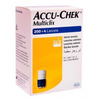 ACCU-CHEK MULTICLIX C/200+4 LANCETAS ACCU-CHEK MULTICLIX C/200+4 LANCETAS