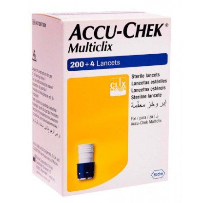 ACCU-CHEK MULTICLIX C/200+4 LANCETAS