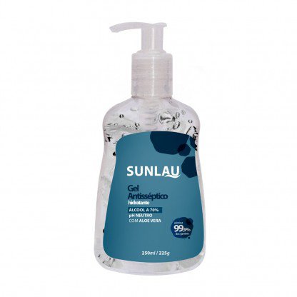 GEL A.SEPTICO SUNLAU 250ML 70% HIDR.PUMP