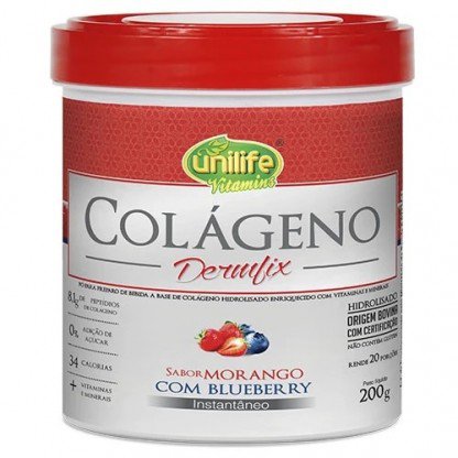 DERMFIX COLAGENO PO 200G MORANGO+BLUEBE