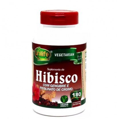 HIBISCO COM GENGIBRE 500MG 180 CPS