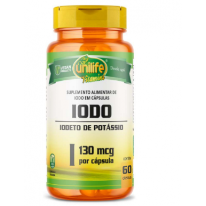 IODO IODETO DE POTASSIO 130MCG 60 CPS